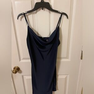 UO satin cowl neck dress size L